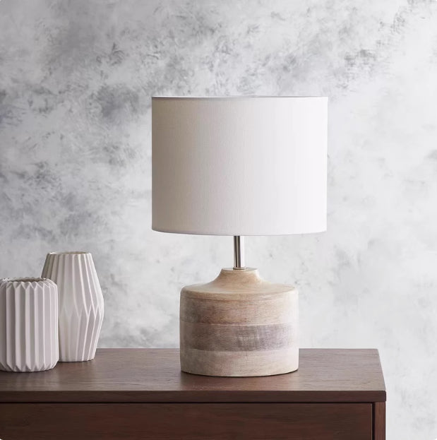 Lampe de Table en Bois Massif