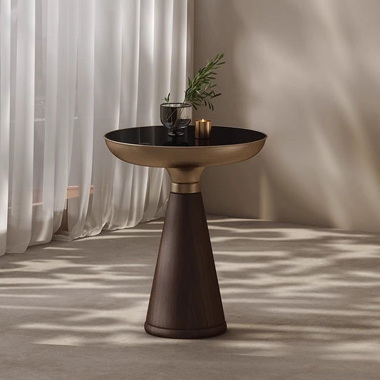 Table d’Appoint Ronde en Bois Massif