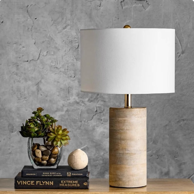 Lampe de Table en Bois Massif