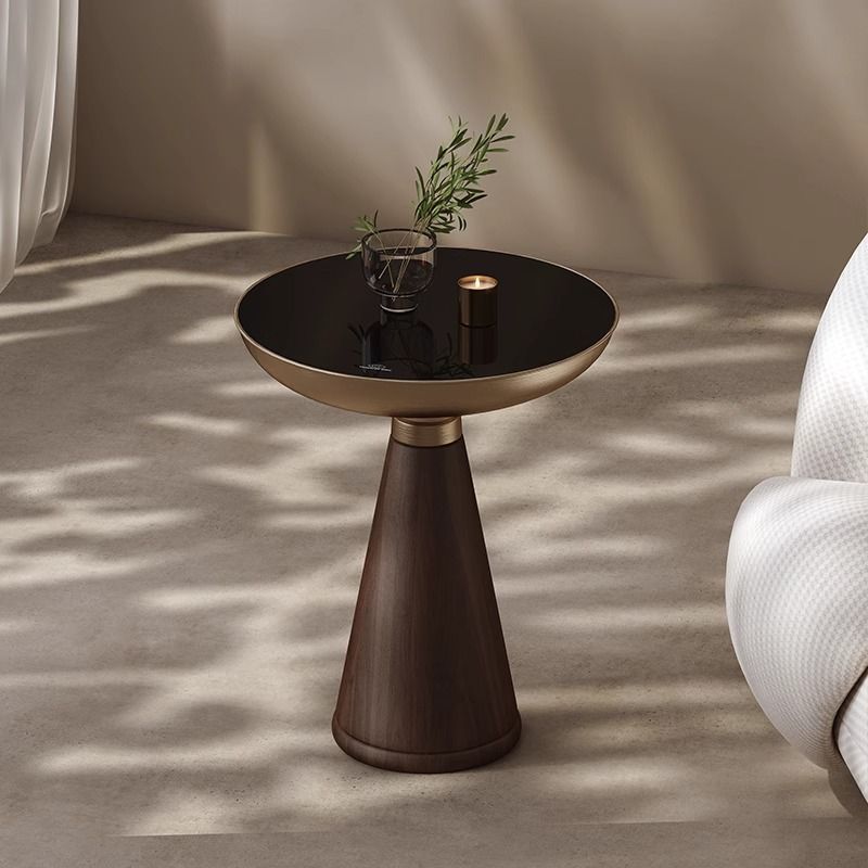 Table d’Appoint Ronde en Bois Massif