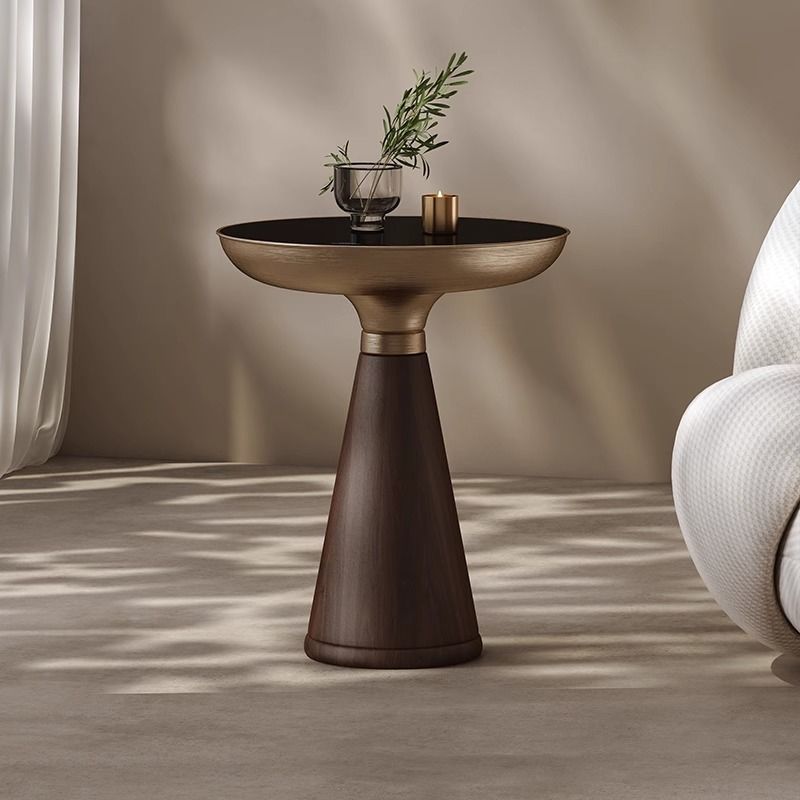 Table d’Appoint Ronde en Bois Massif