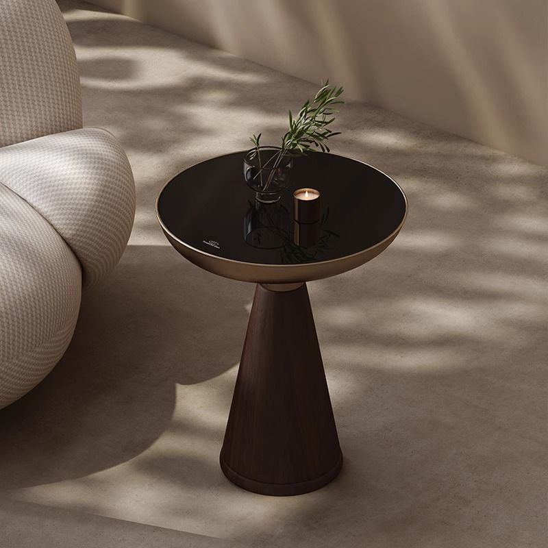 Table d’Appoint Ronde en Bois Massif
