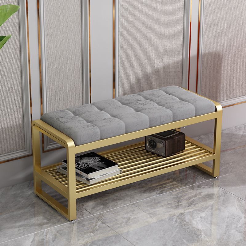 Banc porte-chaussures avec assise en velours